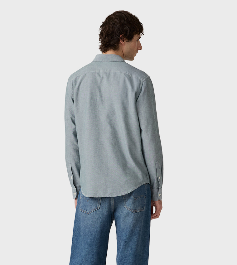 Solid Battery Housemark Long Sleeves Shirt