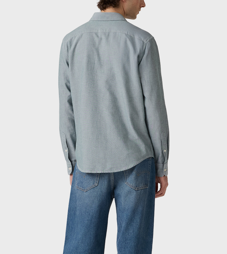Solid Battery Housemark Long Sleeves Shirt