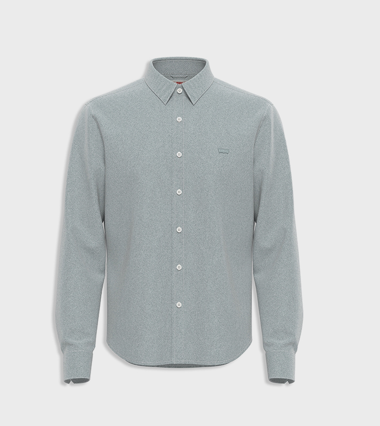 Solid Battery Housemark Long Sleeves Shirt