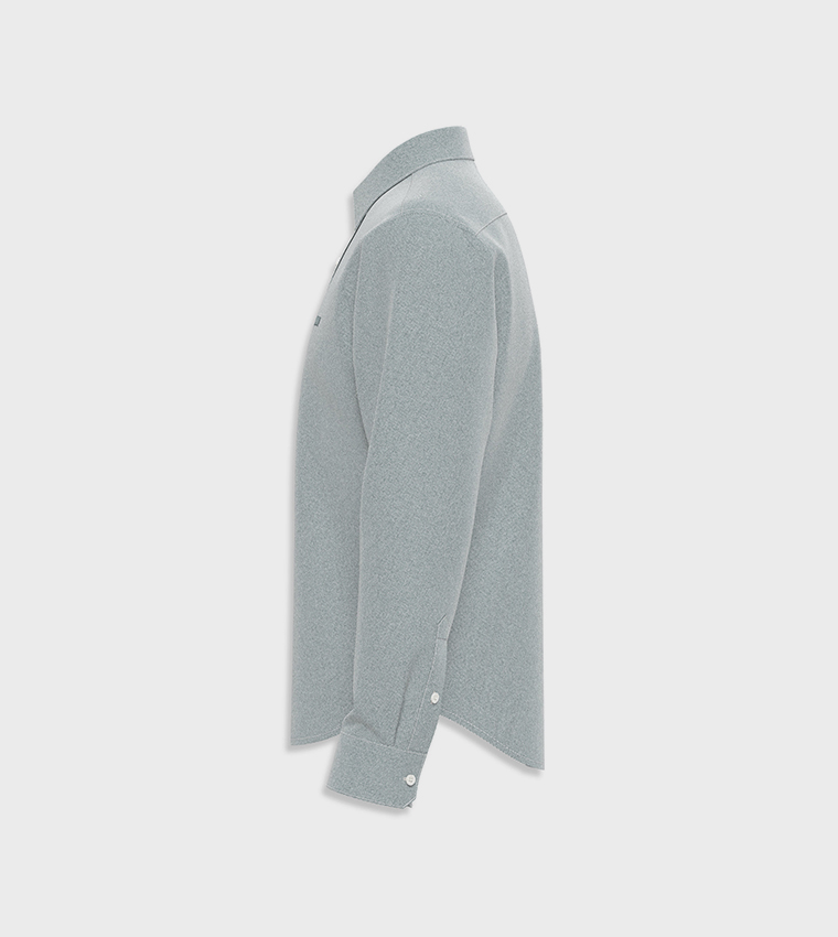 Solid Battery Housemark Long Sleeves Shirt