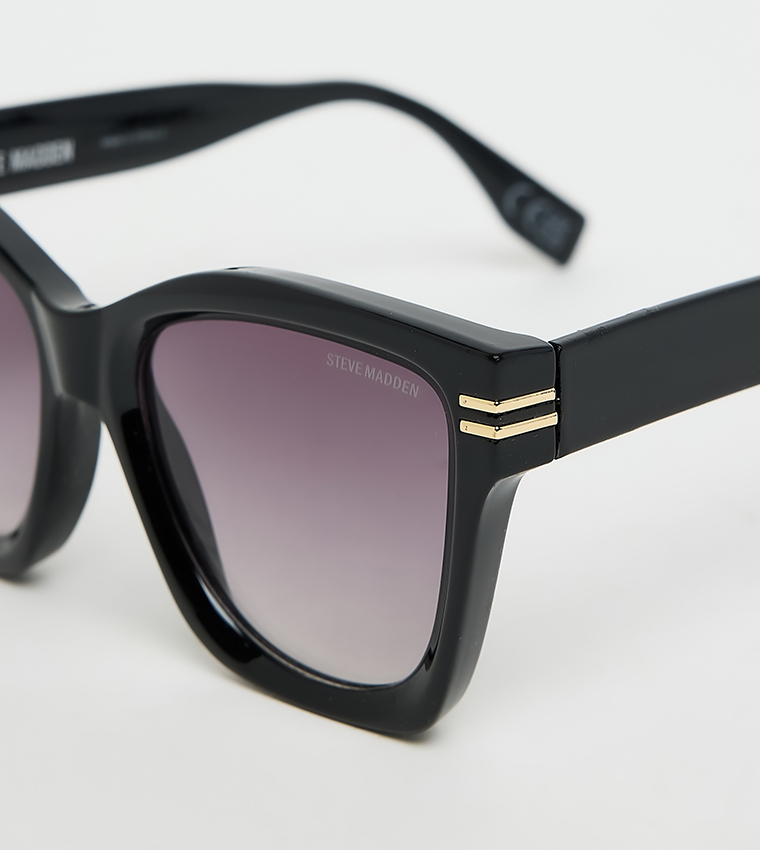 Steve Madden  Square Sunglasses - Black 