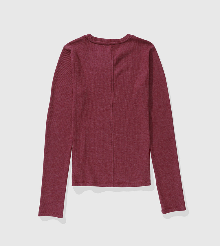 Textured Long Sleeves Top