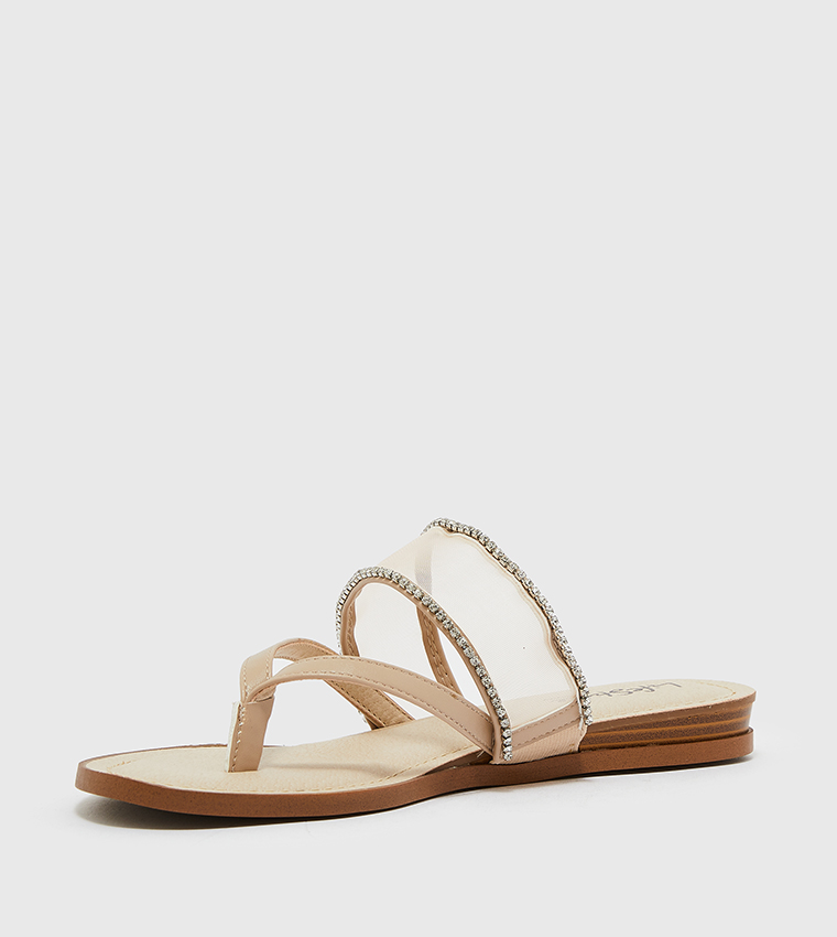 لايف سترايد  الصنادل المسطحة - بني  Flat Sandals