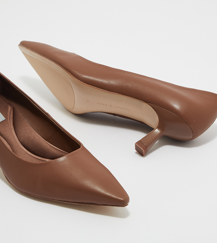Charles & Keith  Heels - Brown Heeled Sandals