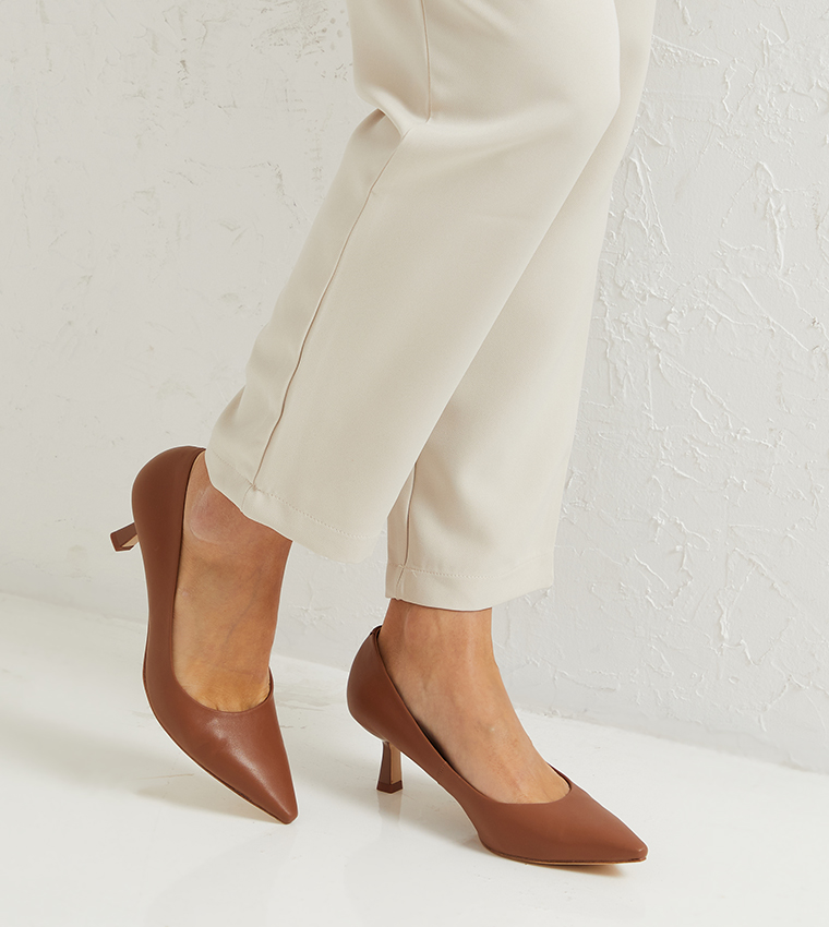 Charles & Keith  Heels - Brown Heeled Sandals
