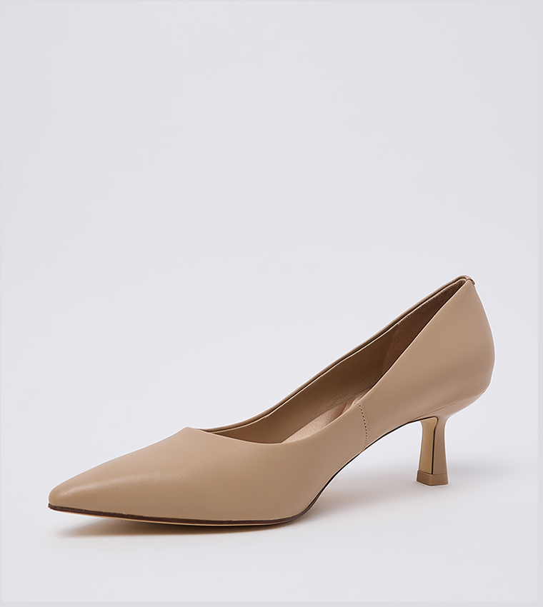 Emmy Pointed Toe Kitten Heel Pumps
