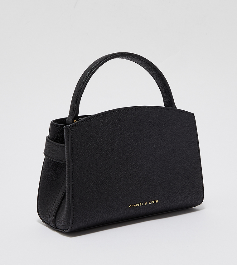 Aubrielle Metallic-Buckle Top Handle Bag