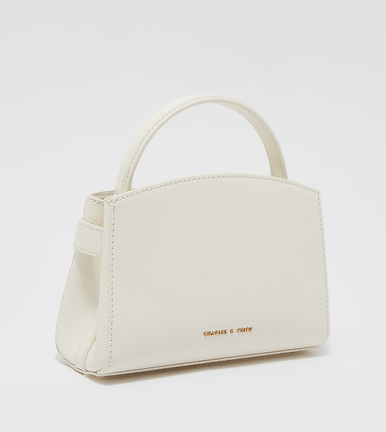 Aubrielle Metallic-Buckle Top Handle Bag