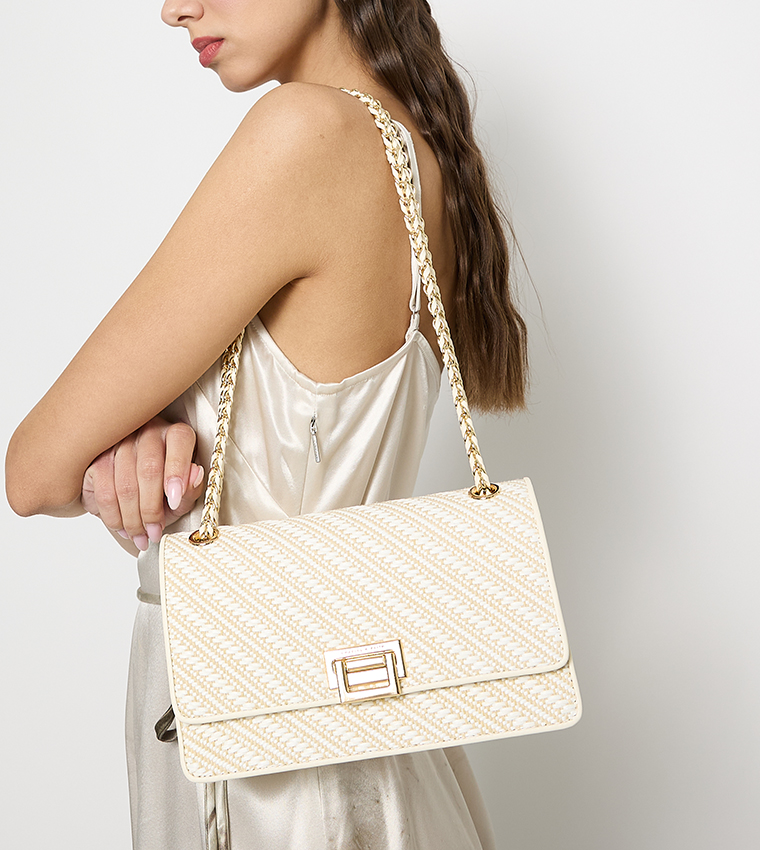 حقيبة كتف بمقبض سلسال