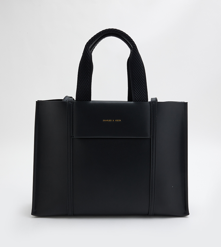 SHALIA Logo Detail Tote Bag