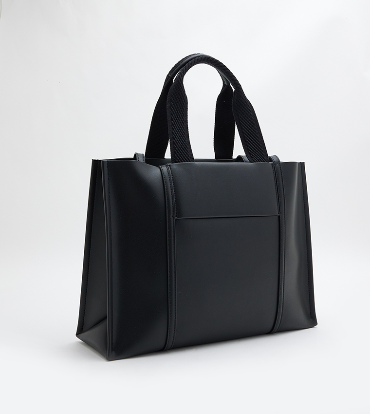 SHALIA Logo Detail Tote Bag