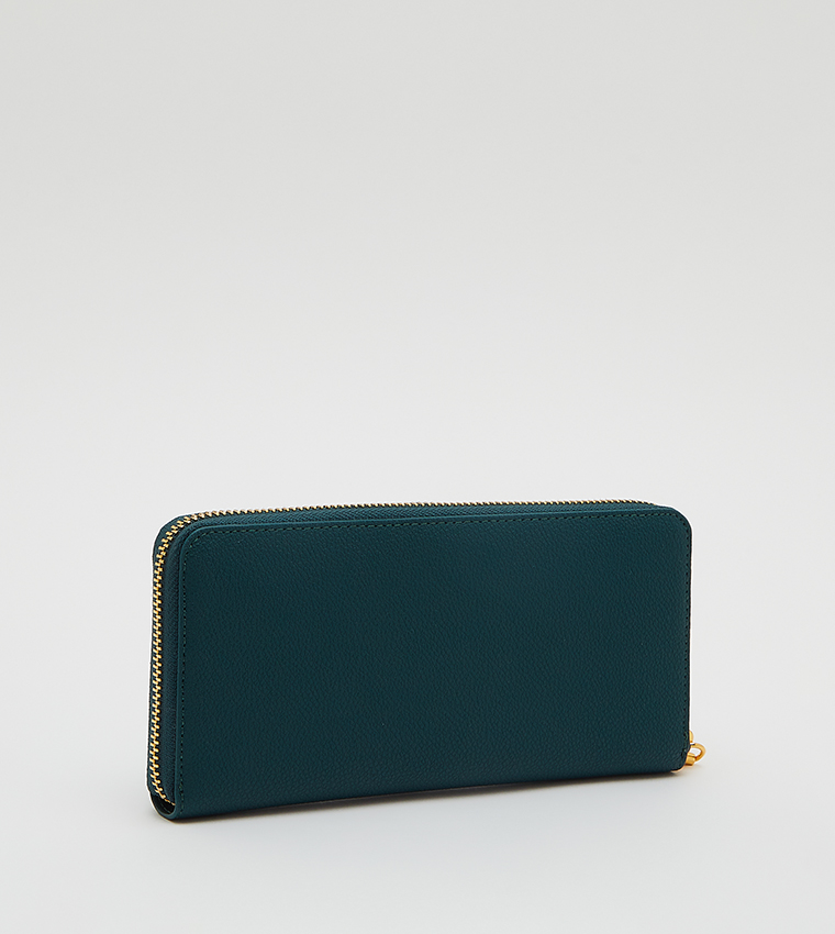 Textured Zip-Around Wallet