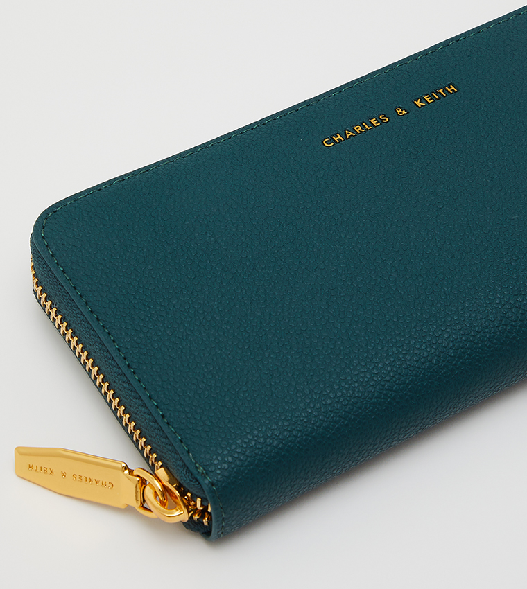 Textured Zip-Around Wallet