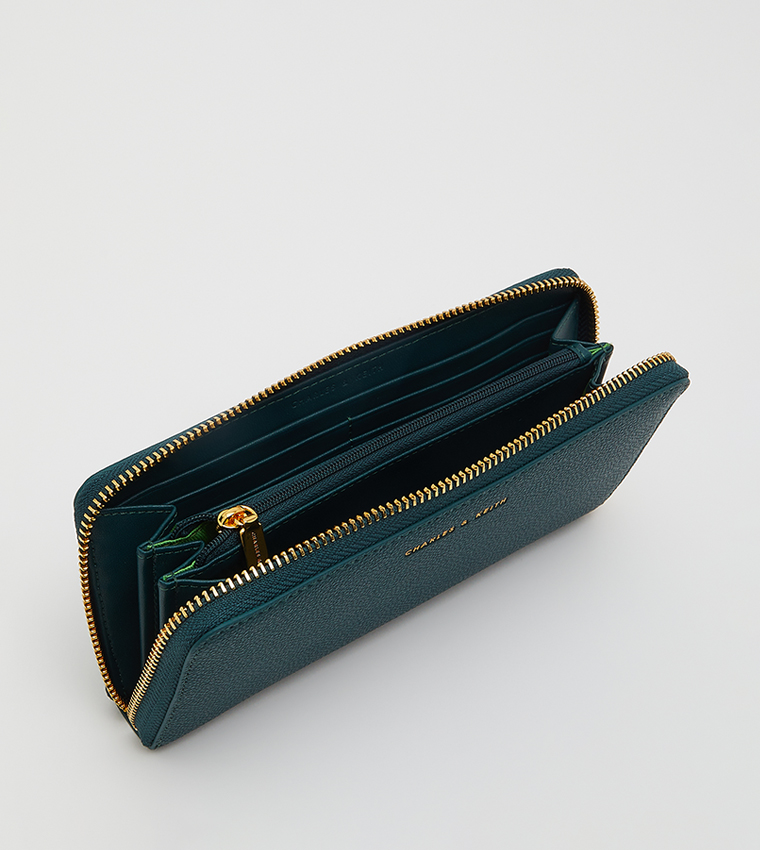 Textured Zip-Around Wallet