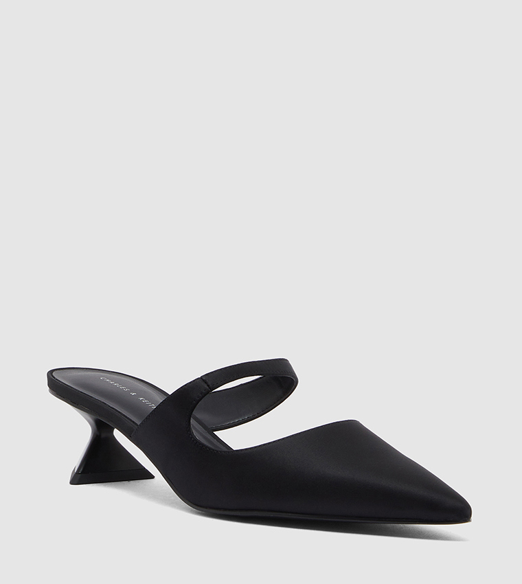Pointed Toe Asymmetric Sculptural Heel Pumps