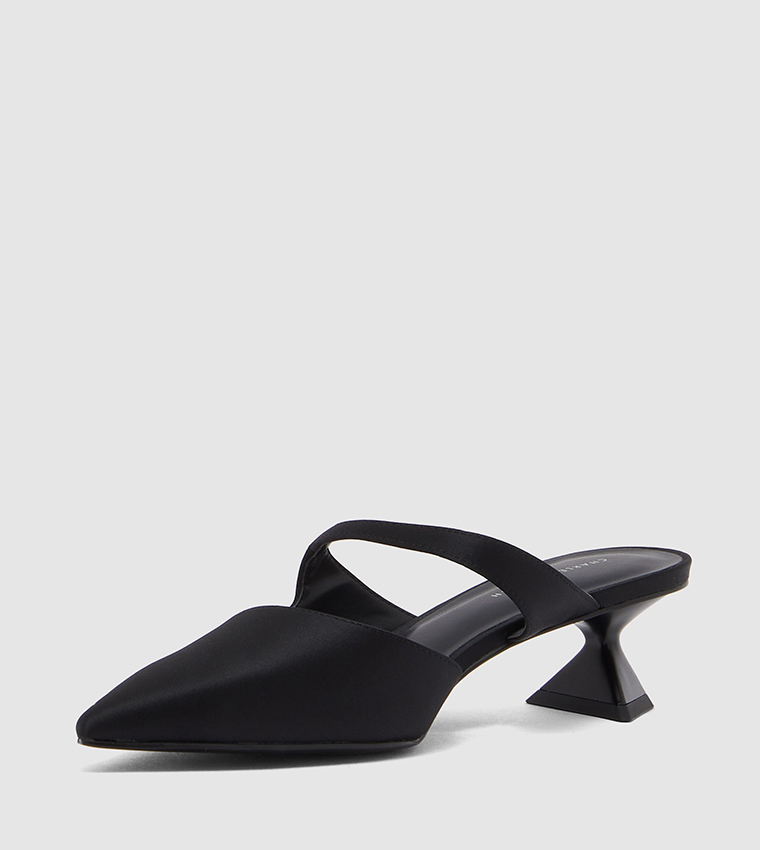 Pointed Toe Asymmetric Sculptural Heel Pumps