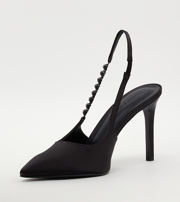 حذاء كعب رسمي بحزام مزخرف