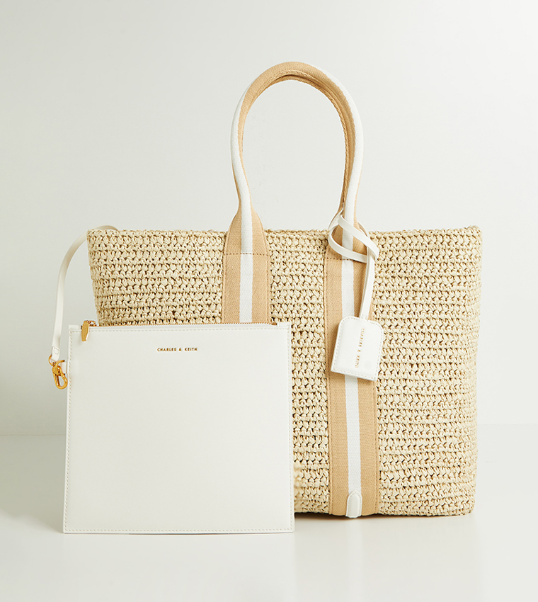 RAFFIA Straw Tote Bag Set