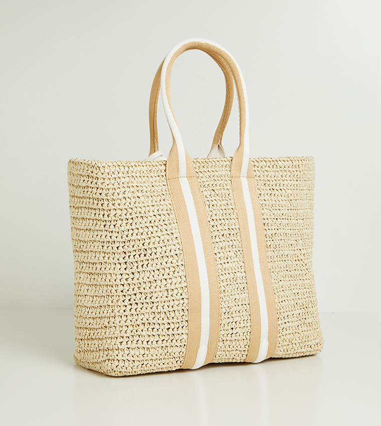 RAFFIA Straw Tote Bag Set