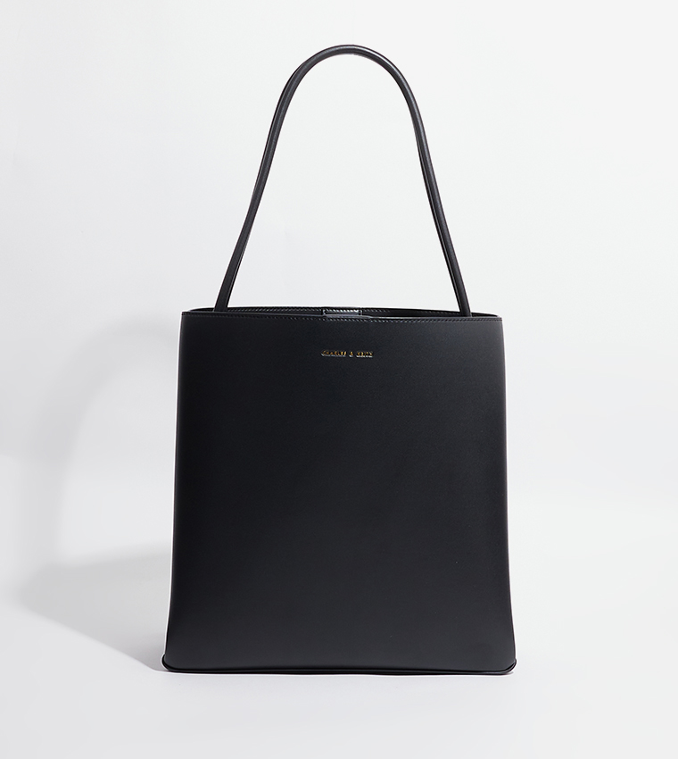 LEIA Textured Logo Detail Tote Bag with Pouch