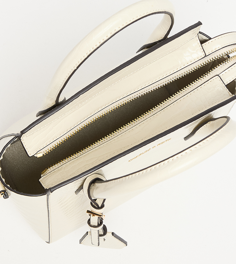 Textured Satchel Bag