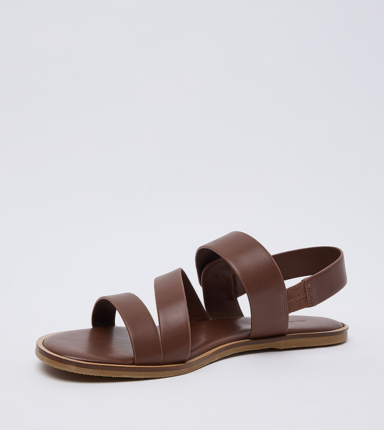 Yara Turn Lock Strappy Flat Sandals