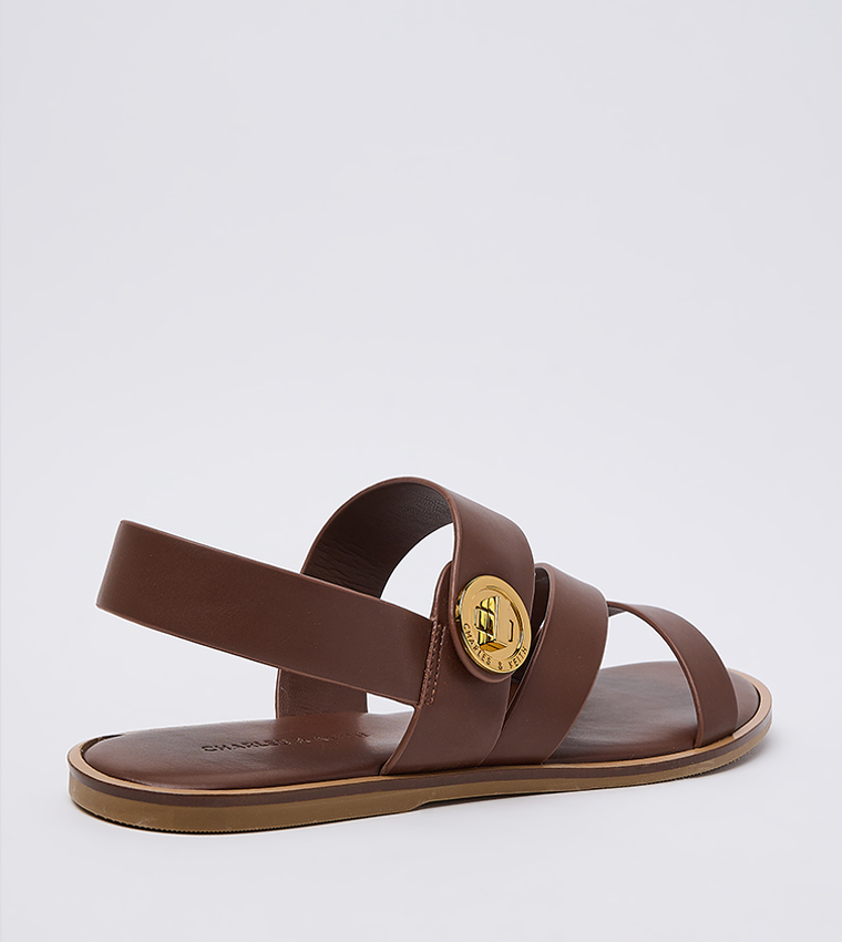 Yara Turn Lock Strappy Flat Sandals