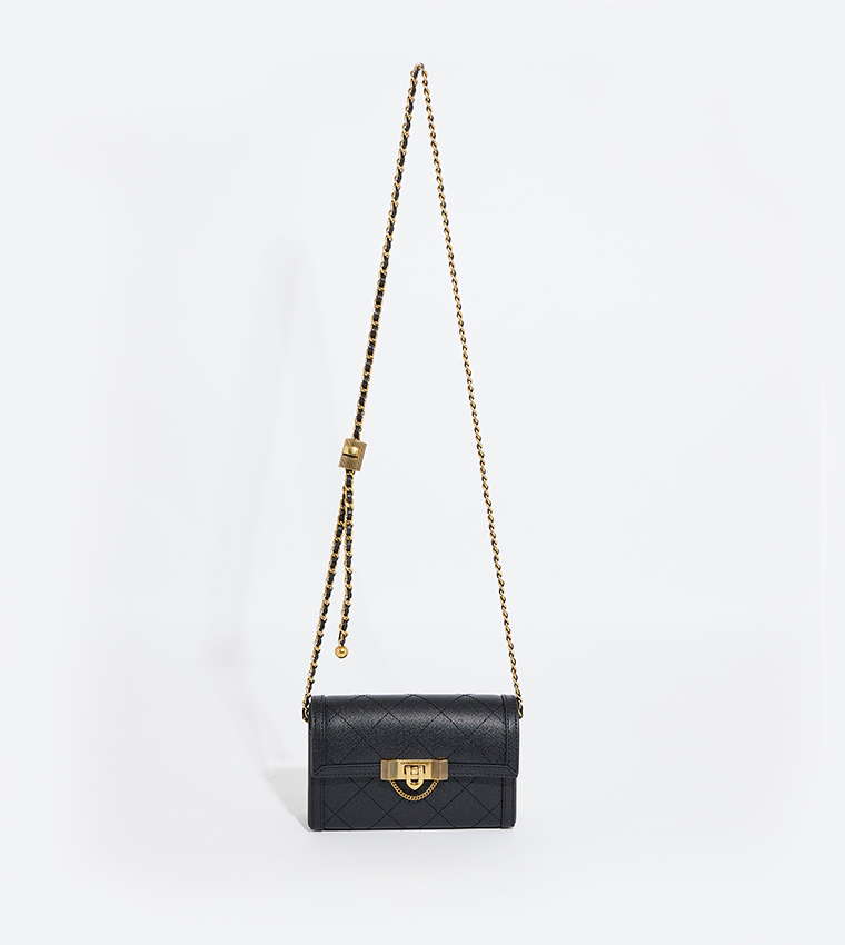 TALLULAH Quilted Push-Lock Clutch Bag