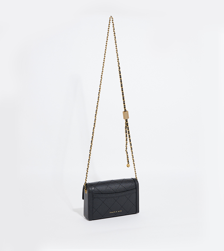 TALLULAH Quilted Push-Lock Clutch Bag