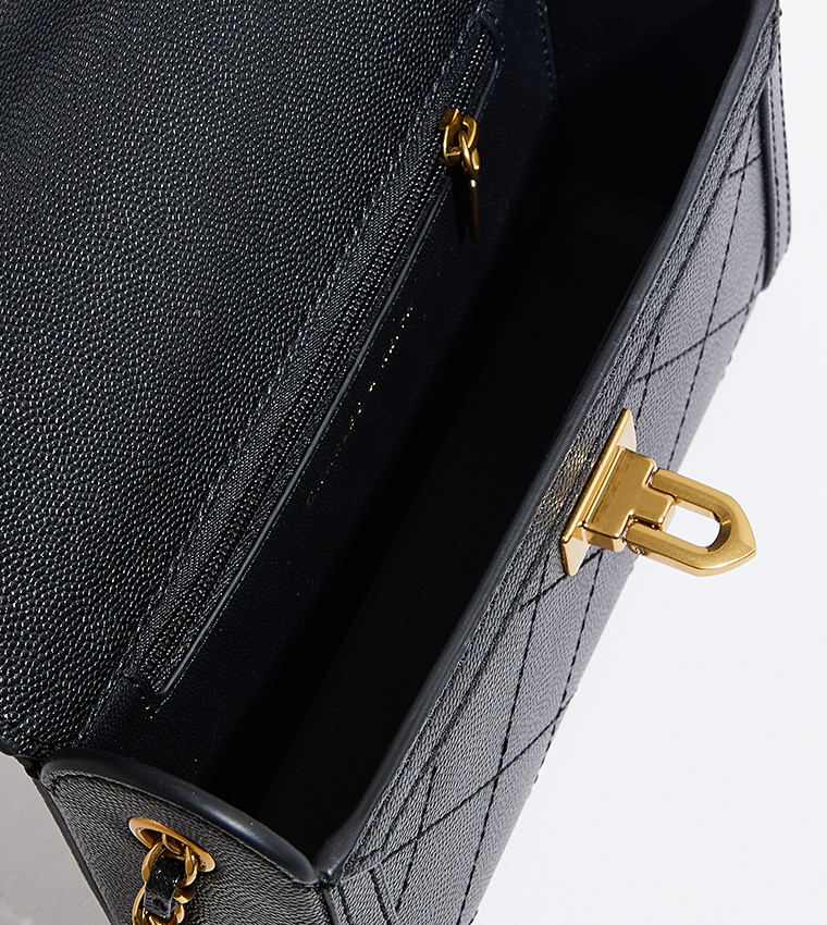 TALLULAH Quilted Push-Lock Clutch Bag