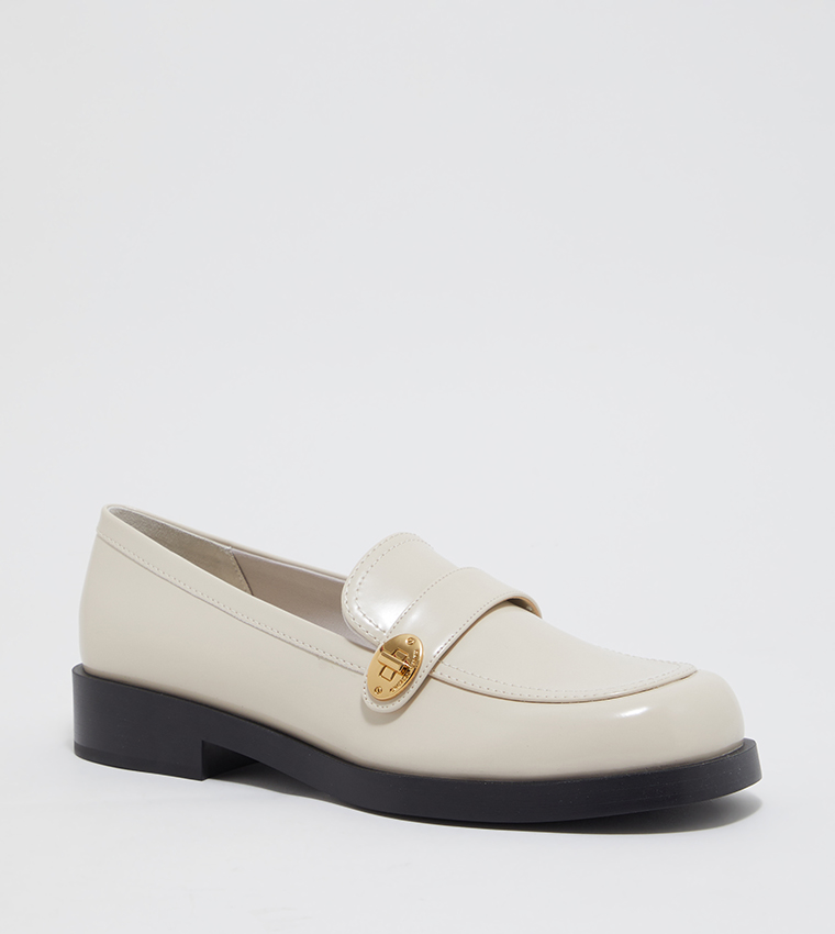 Metal Accent Slip-On Loafers