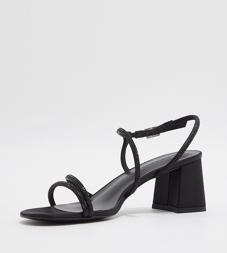 Embellished Slingback Heeled Sandals