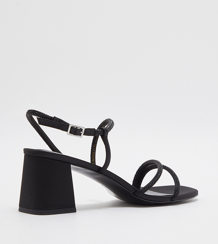 Embellished Slingback Heeled Sandals