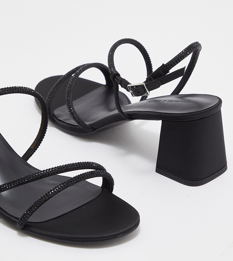 Embellished Slingback Heeled Sandals