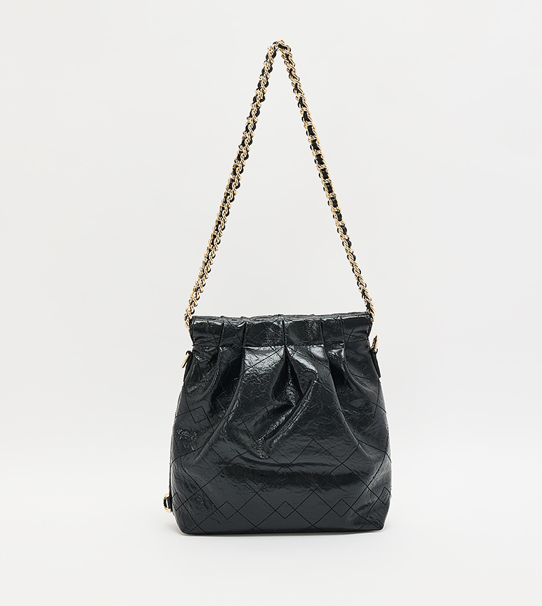 Duo Chain-Handle Two-Way Backpack