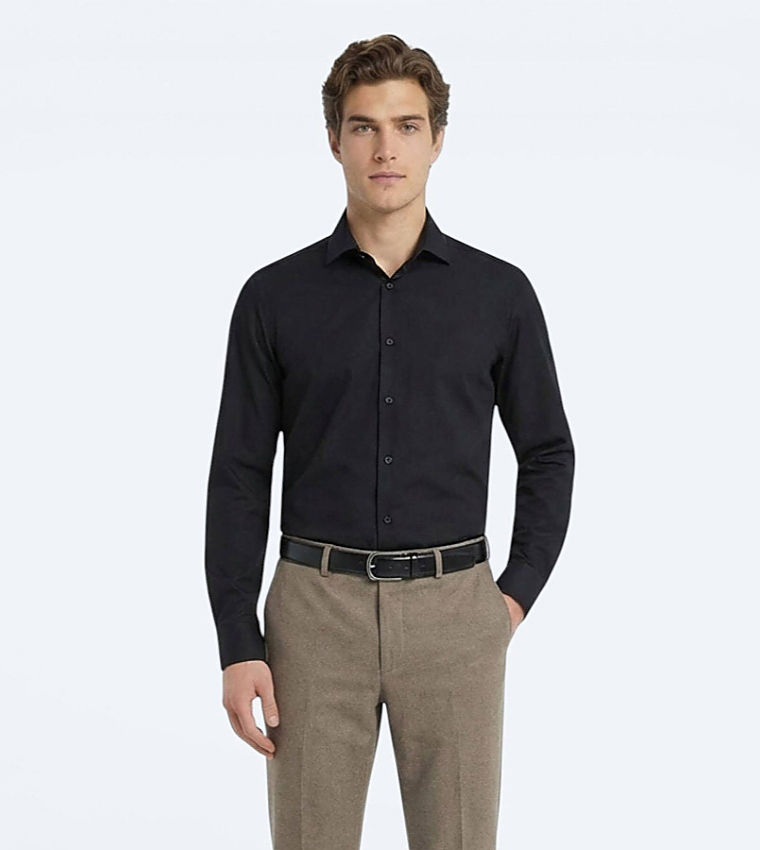 Solid Long Sleeves Regular Fit Shirt