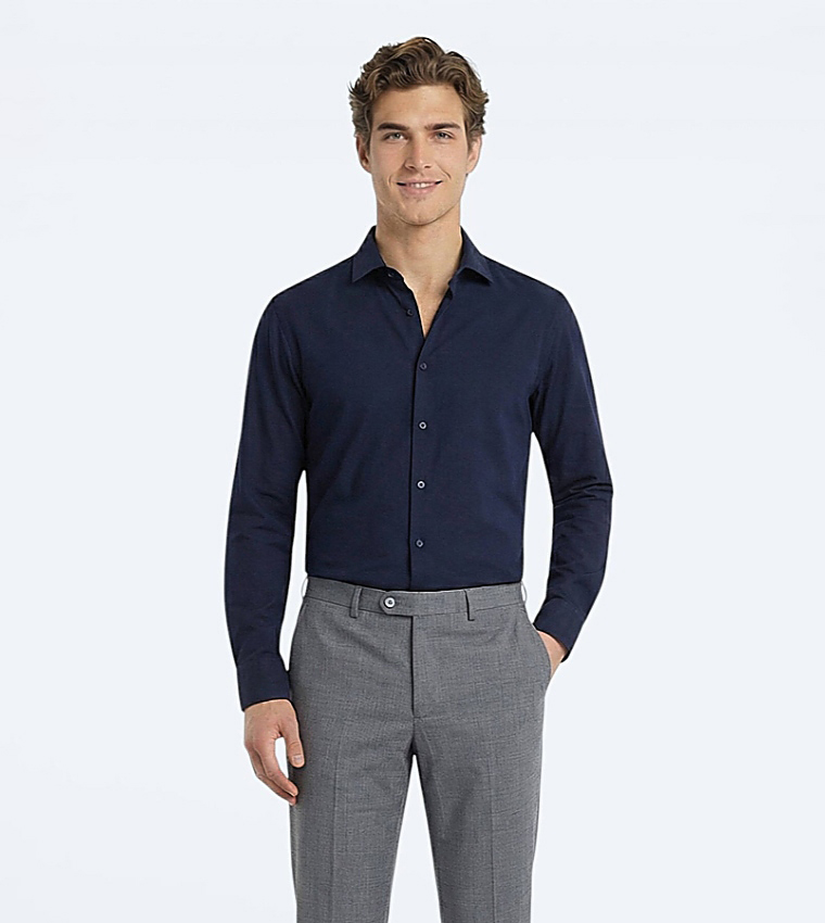 Solid Long Sleeves Regular Fit Shirt