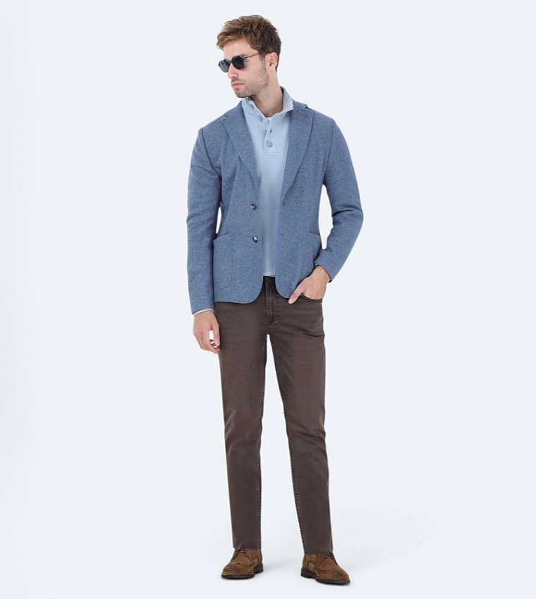 Solid Modern Fit Wool Blend Blazer