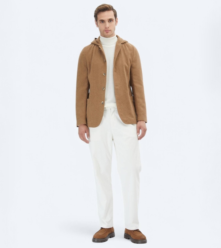 Solid Modern Fit Wool Blend Blazer