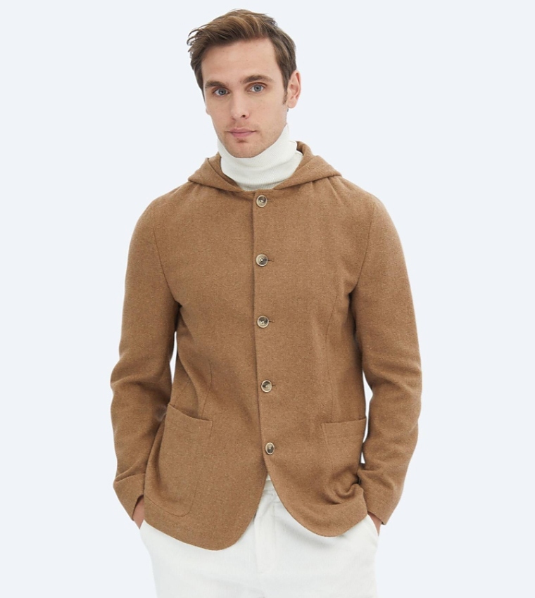 Solid Modern Fit Wool Blend Blazer