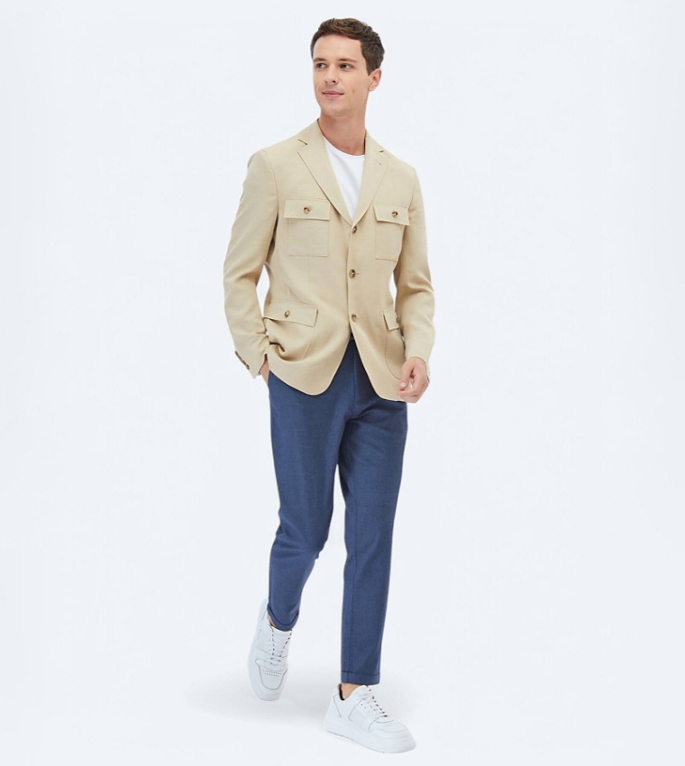 Solid Modern Fit Blazer