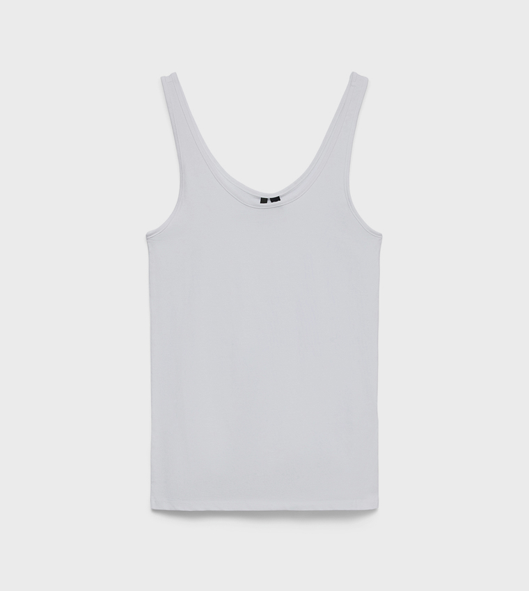 Solid Soft Scoop Neck Tank Top