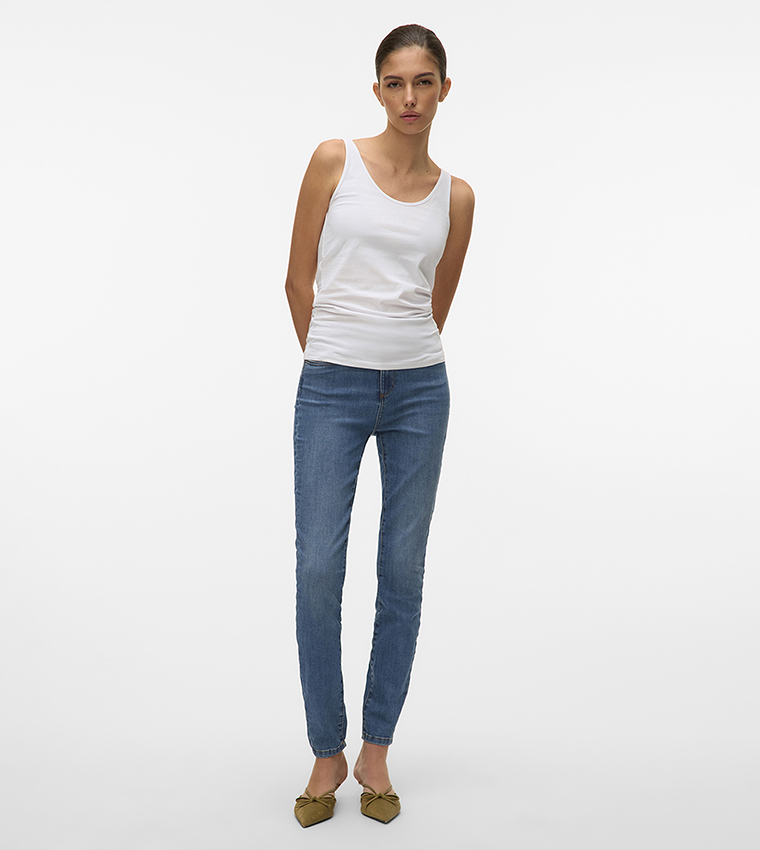 Solid Soft Scoop Neck Tank Top