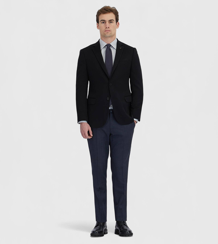 Solid Regular Fit Cashmere Blazer
