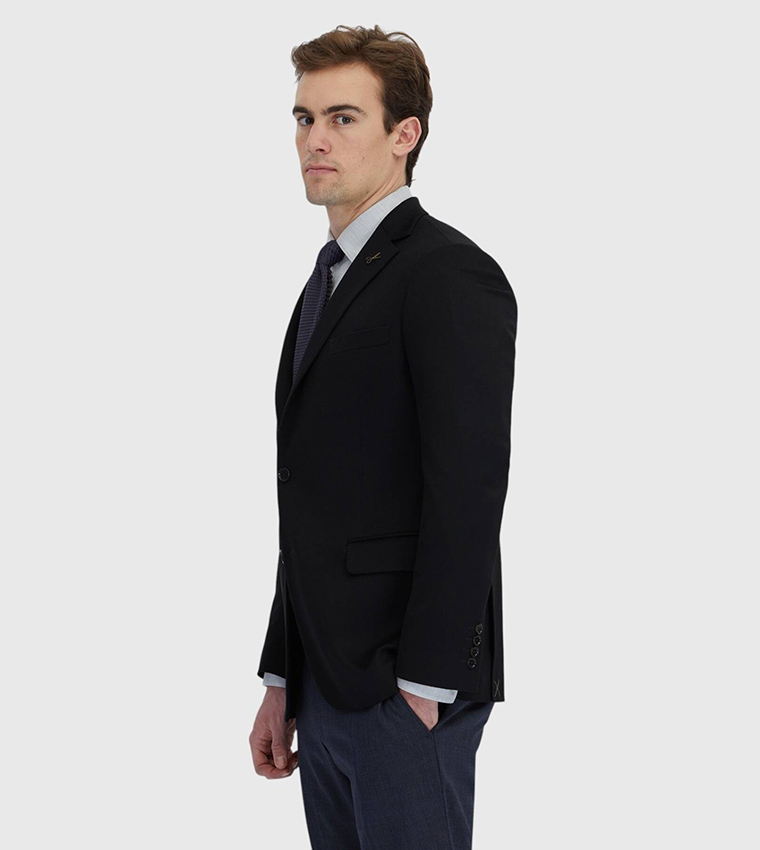 Solid Regular Fit Cashmere Blazer