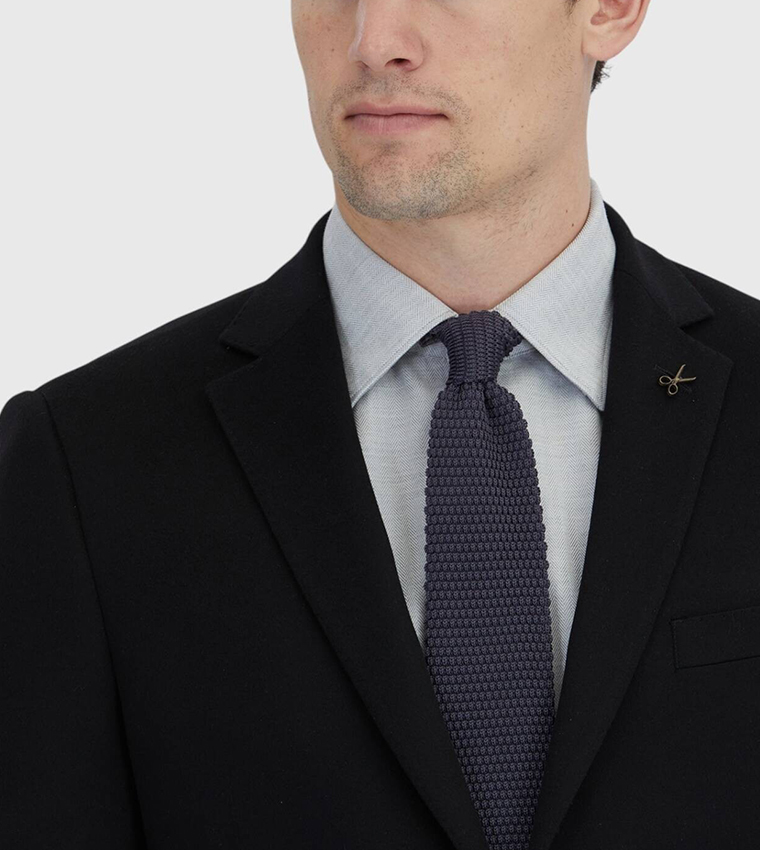 Solid Regular Fit Cashmere Blazer