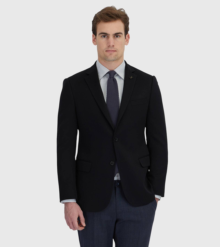 Solid Regular Fit Cashmere Blazer