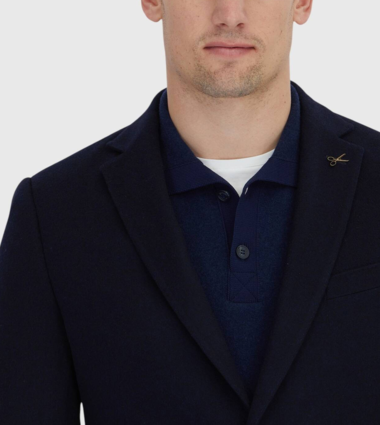 Solid Regular Fit Cashmere Blazer