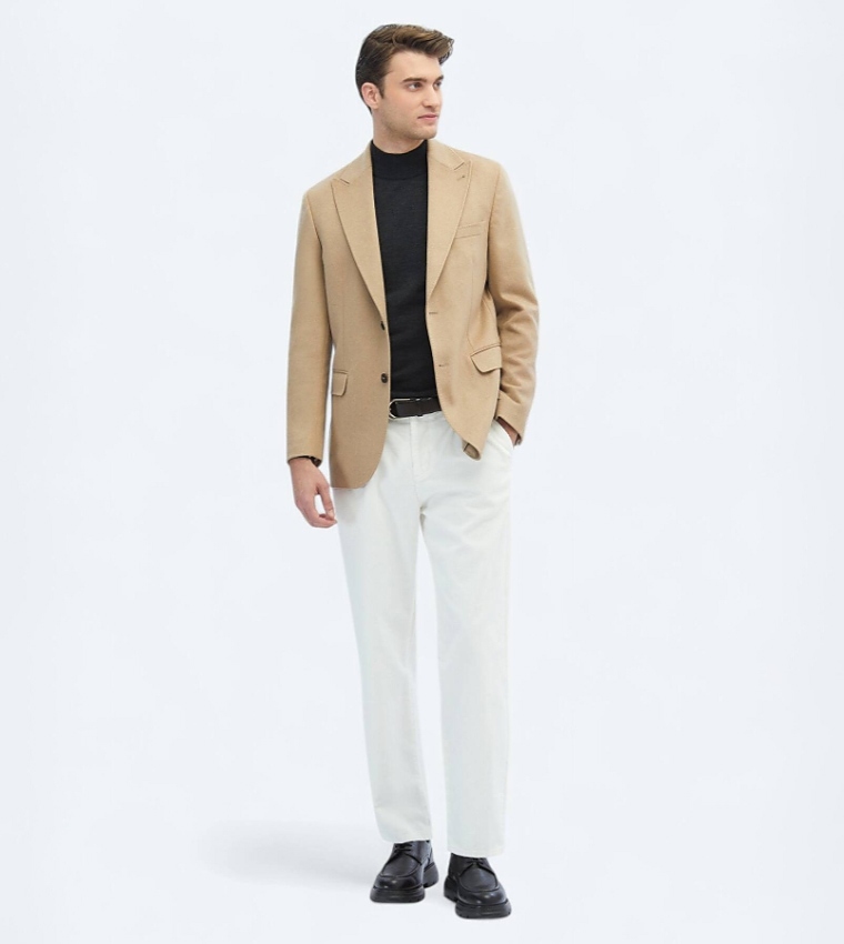 Solid Modern Fit Wool Blend Blazer