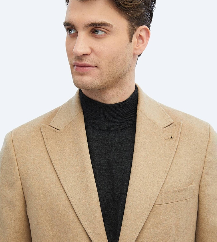 Solid Modern Fit Wool Blend Blazer